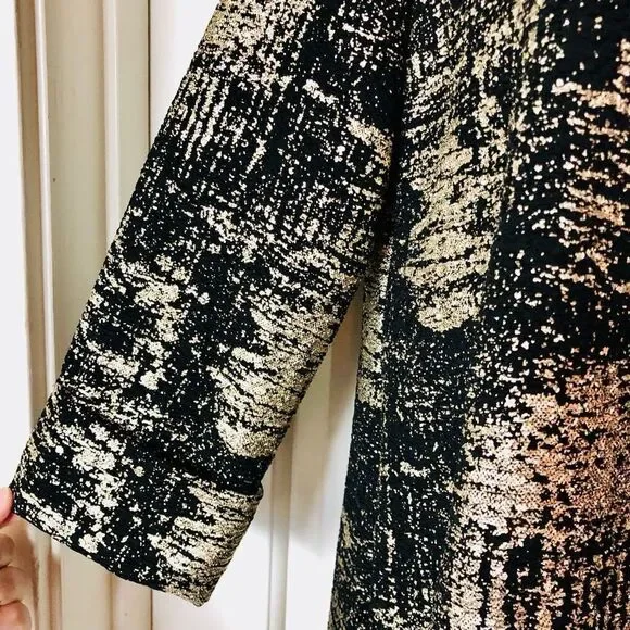 NWOT JM Collection Gold Metallic Print Jacket - Picture 2 of 15